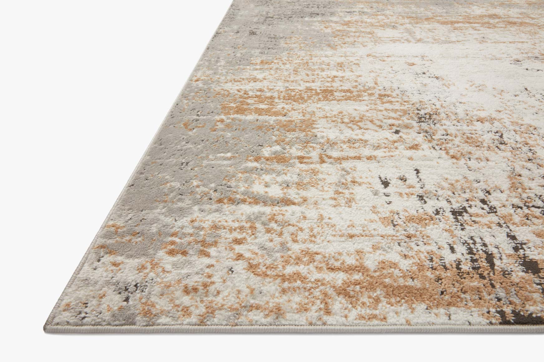 Loloi II Bianca Collection - Contemporary Power Loomed Rug in Stone & Gold (BIA-01) - Image 3