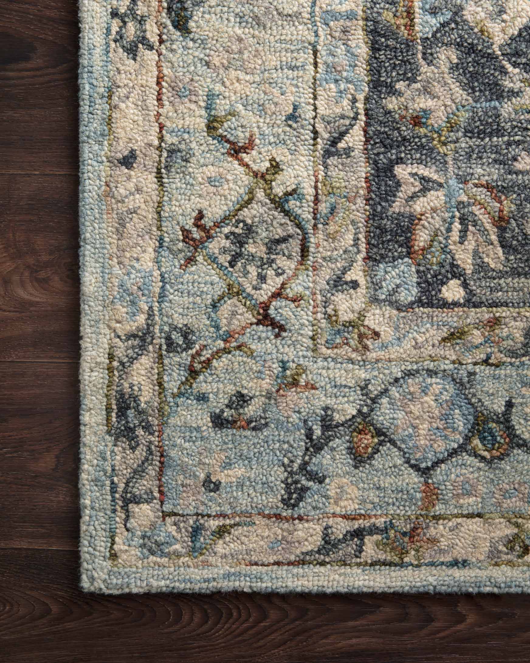 Loloi II Beatty Collection - Traditional Hooked Rug in Lt. Blue & Blue (BEA-01) - Image 5