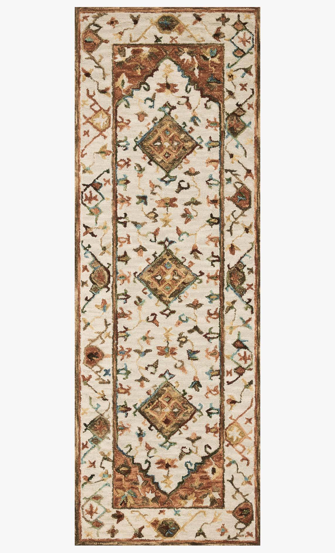 Loloi II Beatty Collection - Traditional Hooked Rug in Ivory & Rust (BEA-01) - Image 4