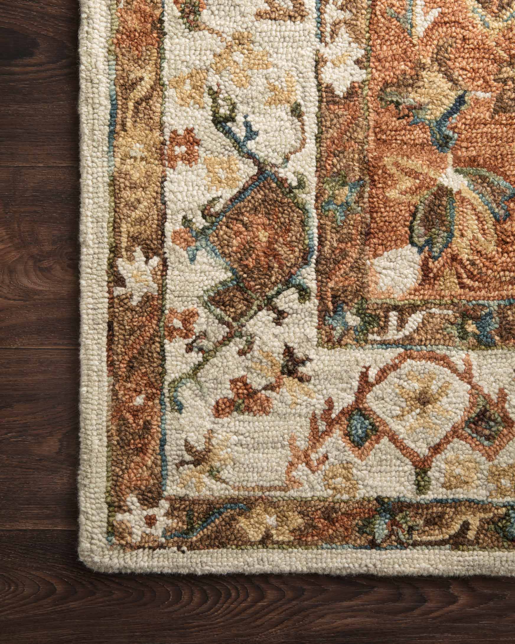 Loloi II Beatty Collection - Traditional Hooked Rug in Ivory & Rust (BEA-01) - Image 5